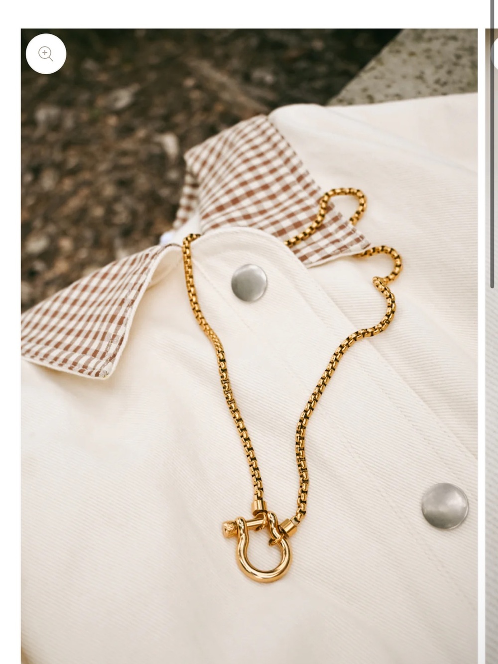 Gold Chain Locket Necklace - Water Resistant